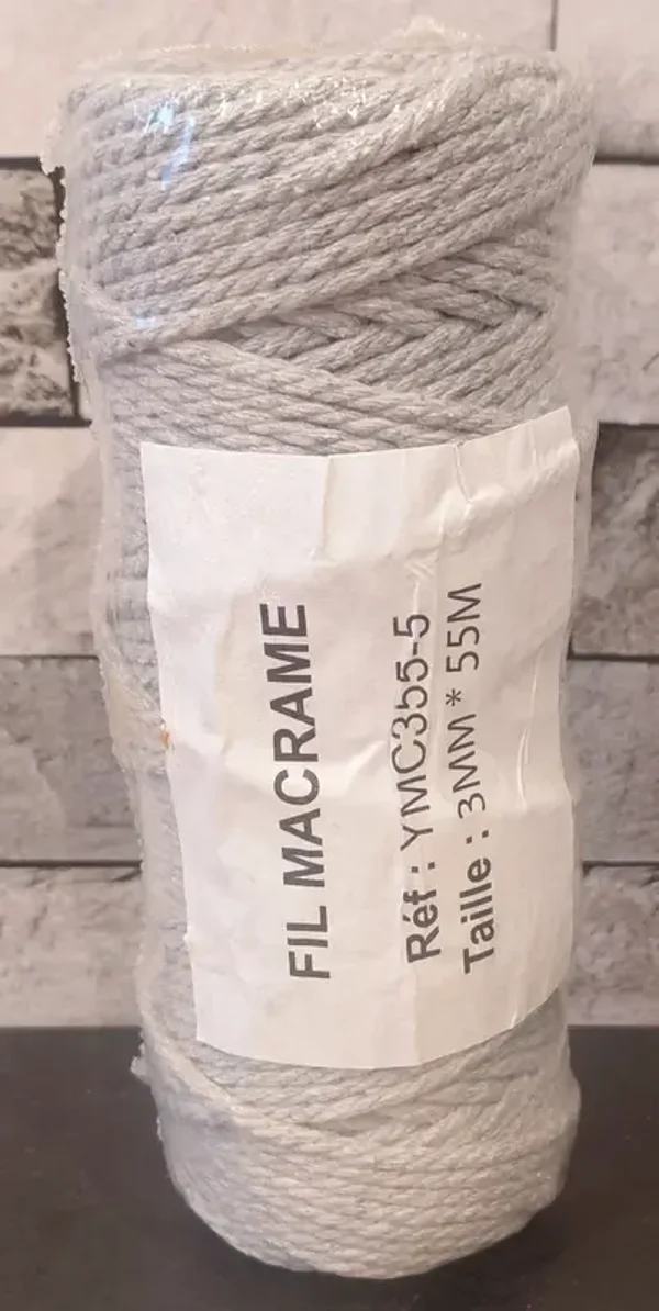 Bobine macramé gris