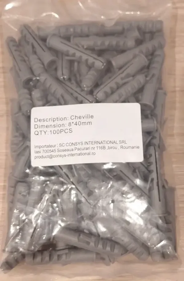 Chevilles 8 X 40 mm
