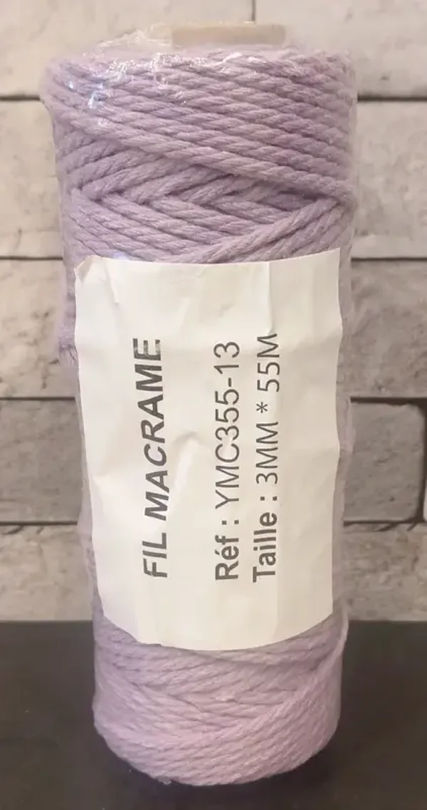 Bobine macramé lilas