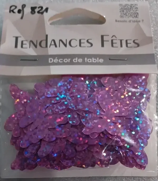 Décor de table "papillon" violet