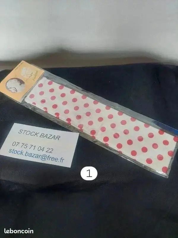 Bandeau blanc à pois rouges