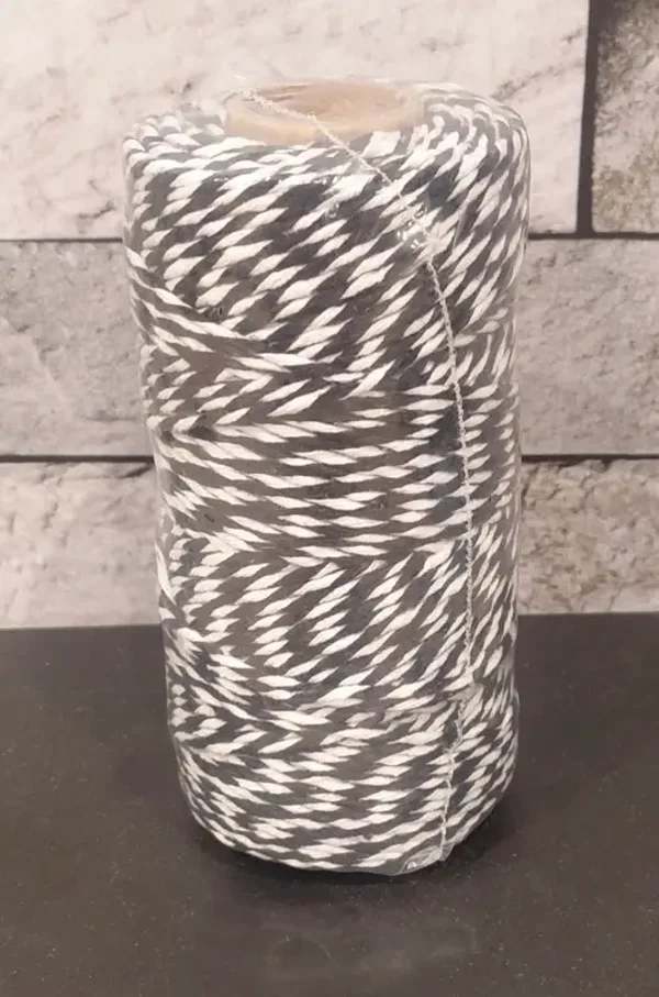 Corde en coton noir et blanc