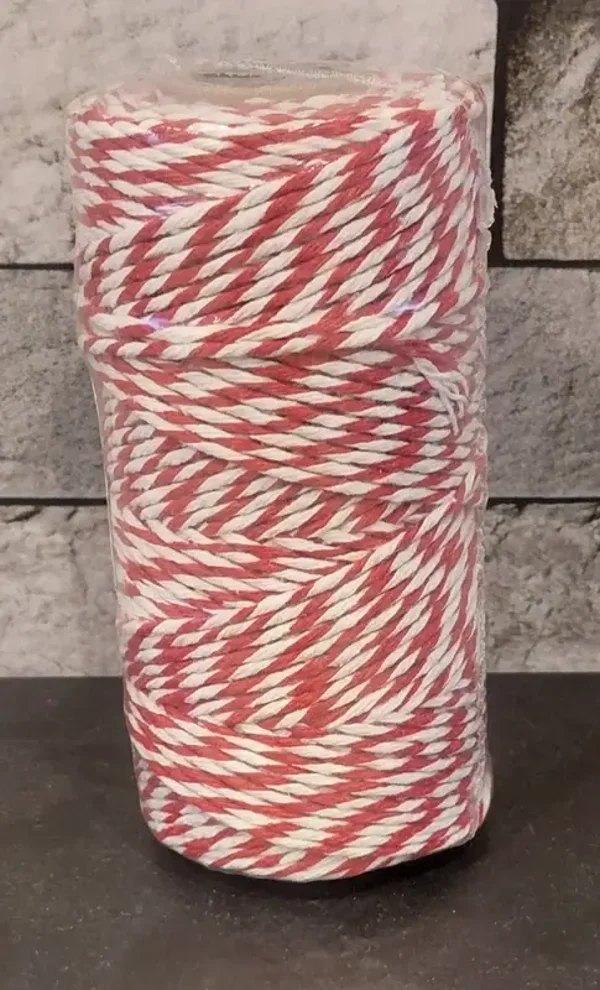 Corde en coton rouge et blanc