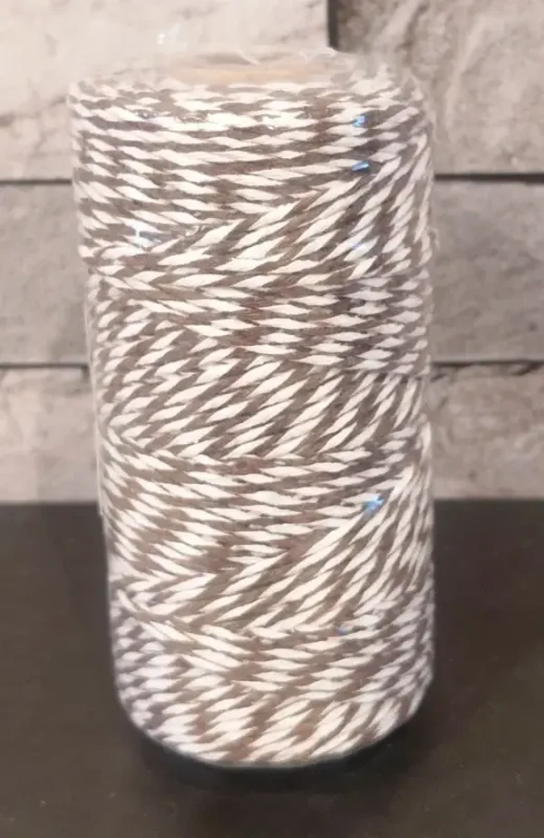 Corde en coton marron et blanc
