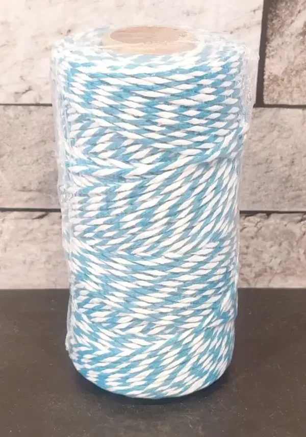 Corde en coton bleu et blanc