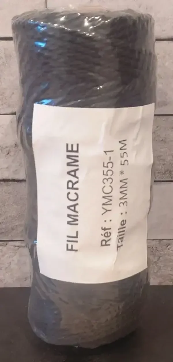 Bobine macramé noir