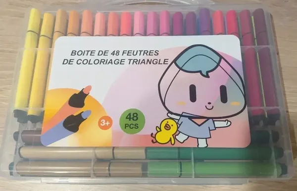 Boîte de 48 feutres de coloriage triangle