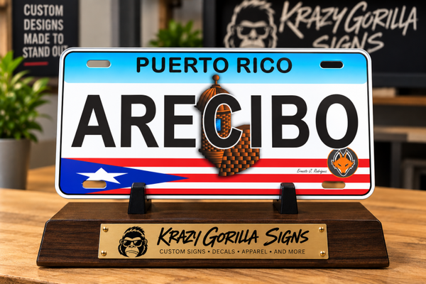 “Puerto Rico Custom Town License Plate