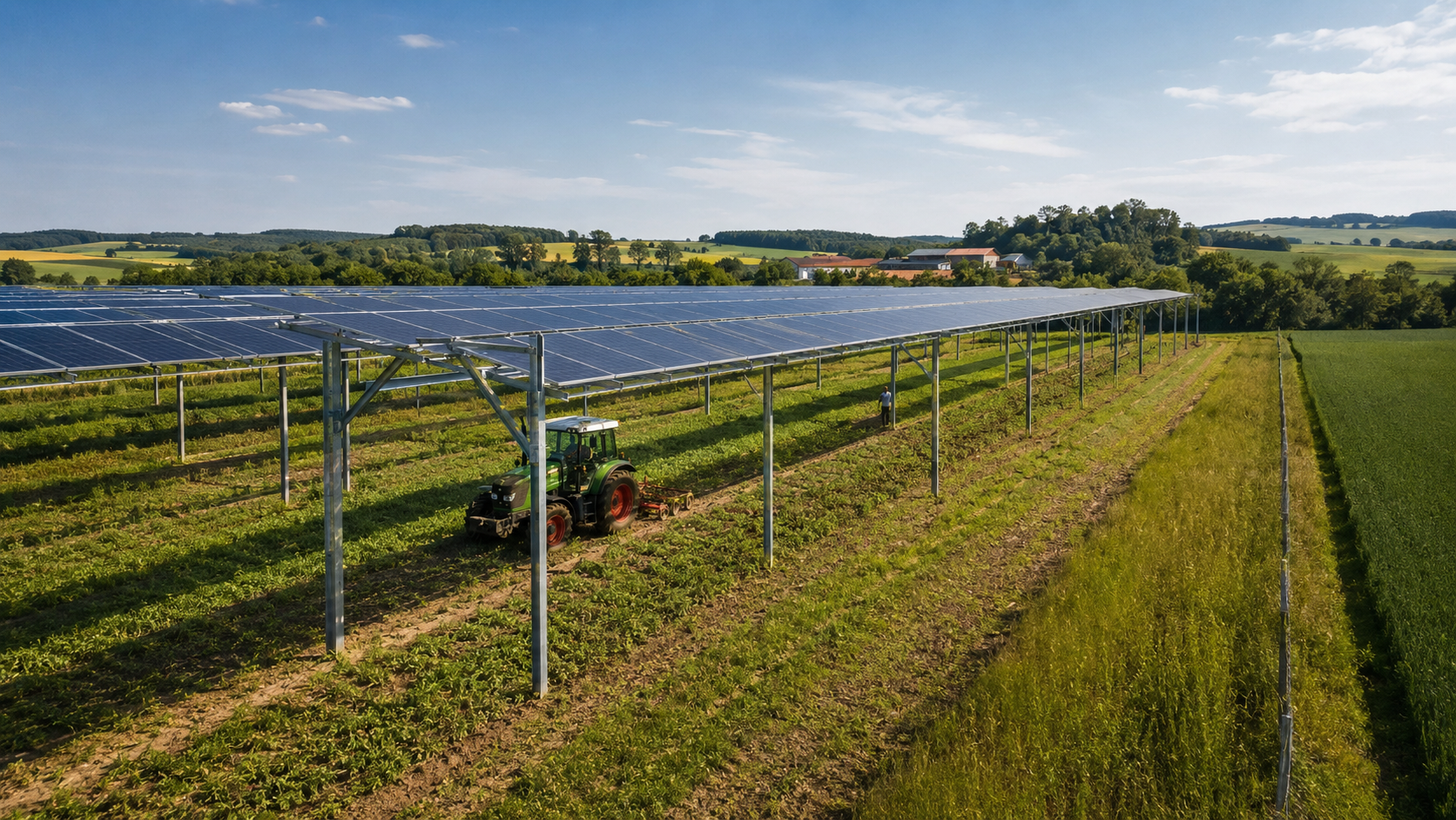 Agri-Photovoltaik mit landwirtschaftlicher Nutzung