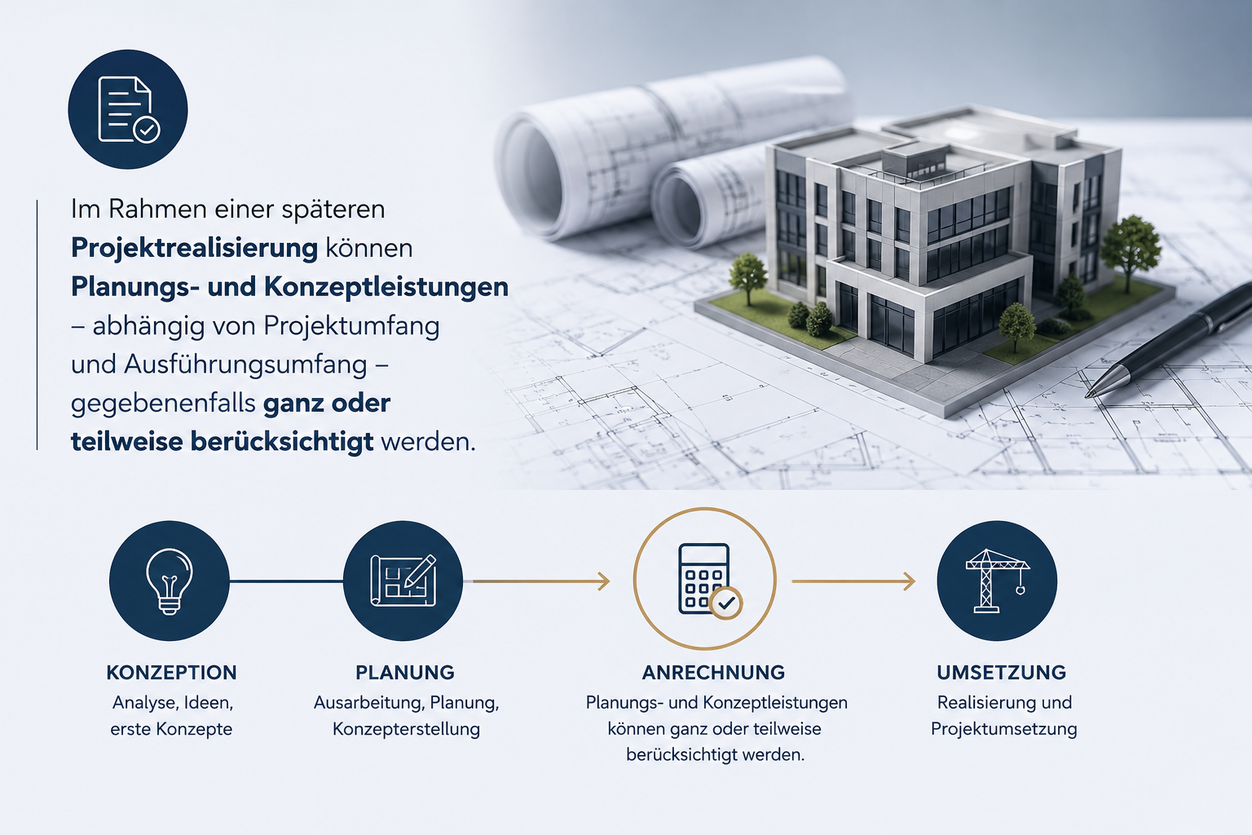 Anrechnung der Planungskosten bei Projektumsetzung