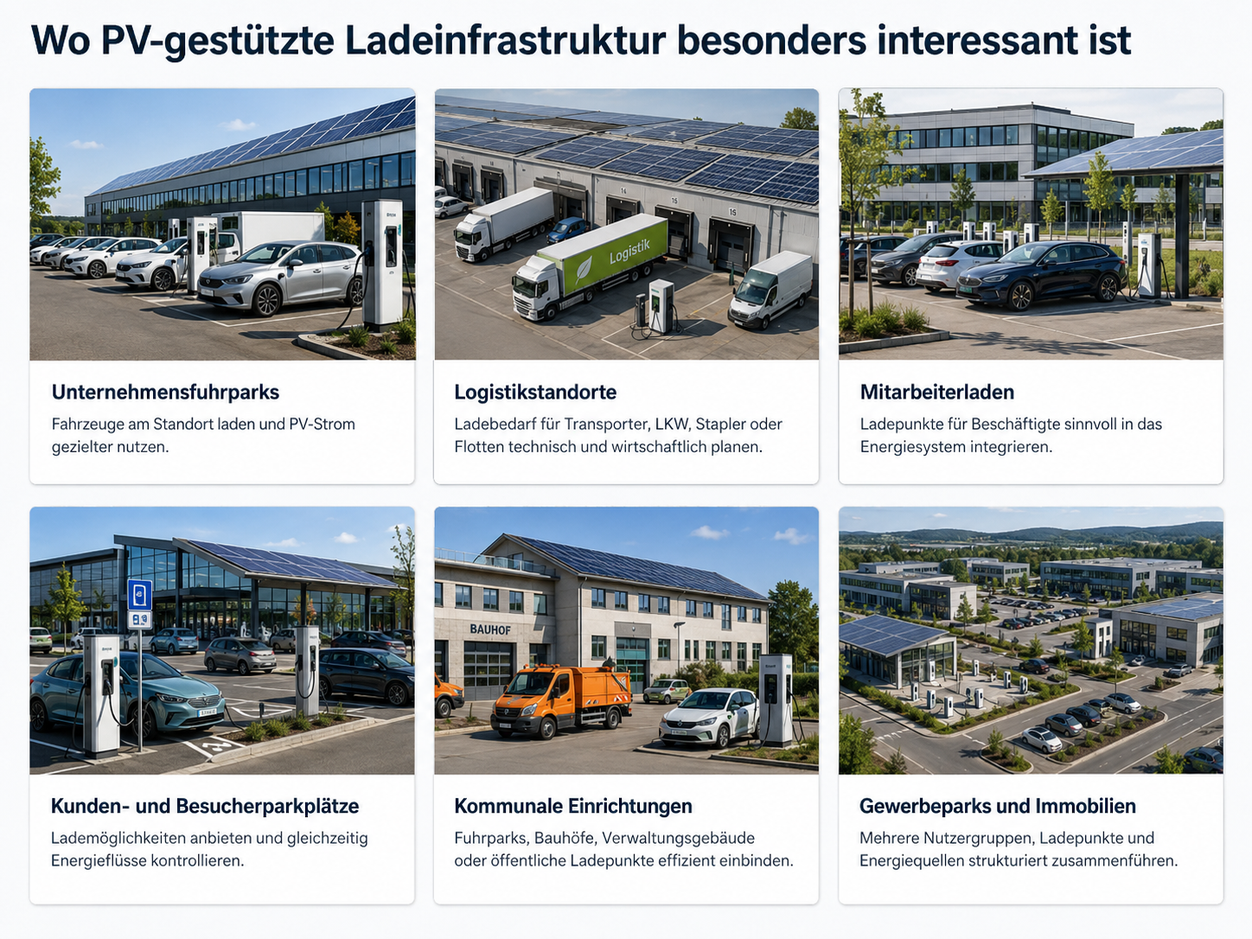 Anwendungsbereiche für E-Mobilität und Ladeinfrastruktur