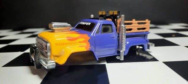 2 silver Dodge Ram Side Exhaust Pipes (3D Printed)