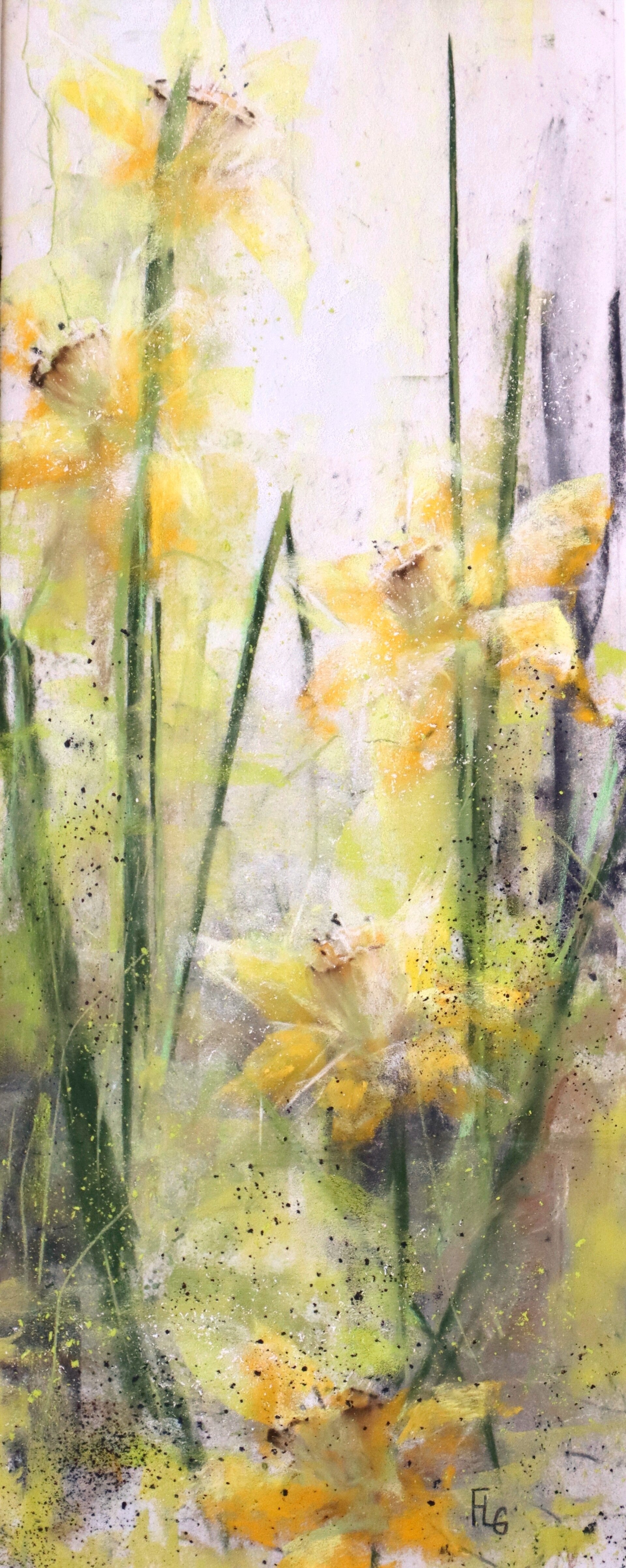 Narcisses II, pastel 50x20cm, 370€