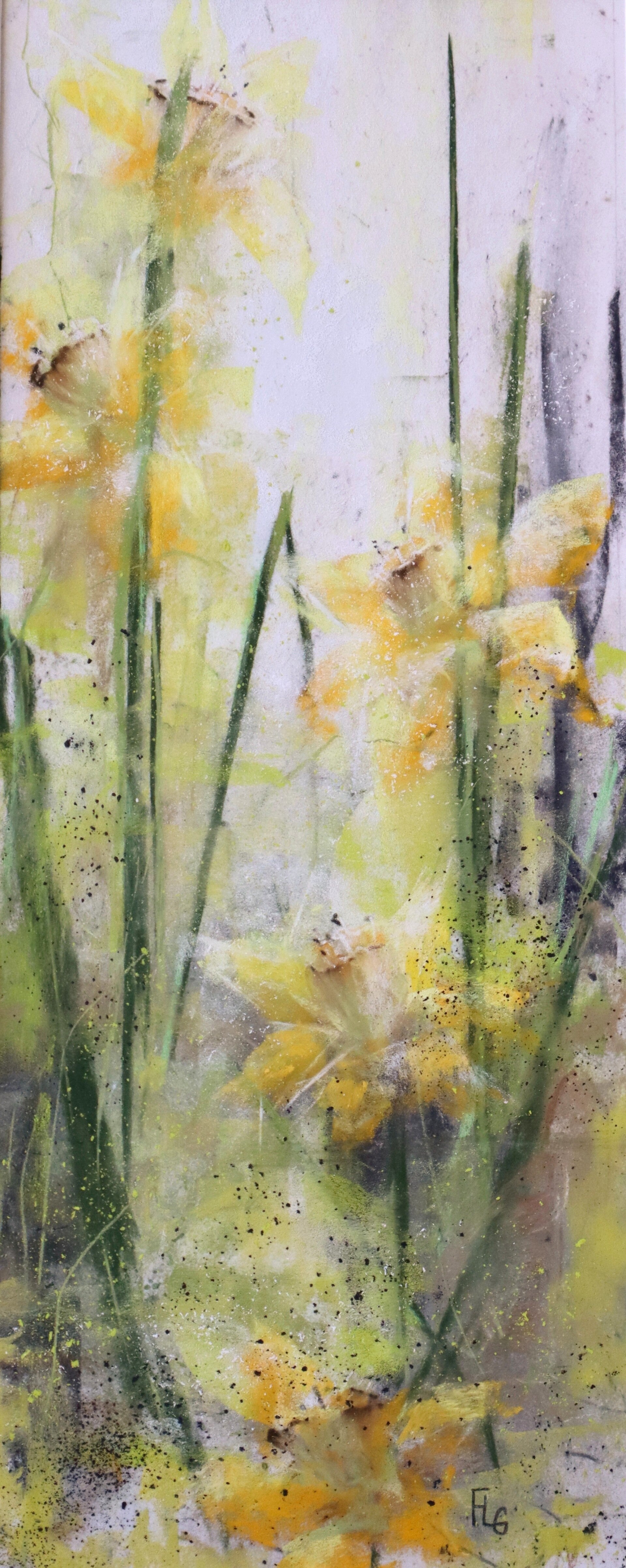 Narcisses II, pastel 50x20cm, 370€