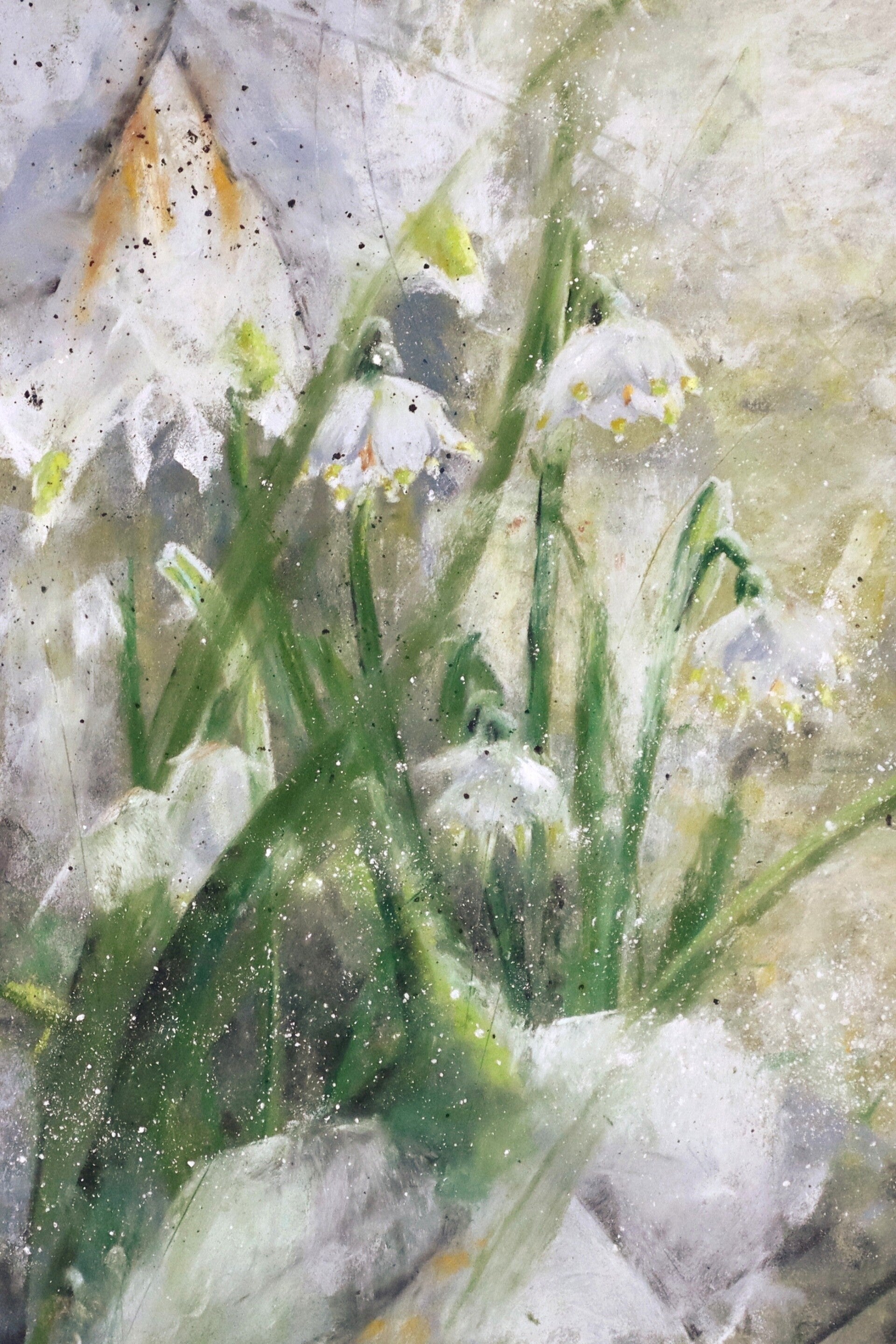 Nivéoles, pastel 30x20 cm, 310 €