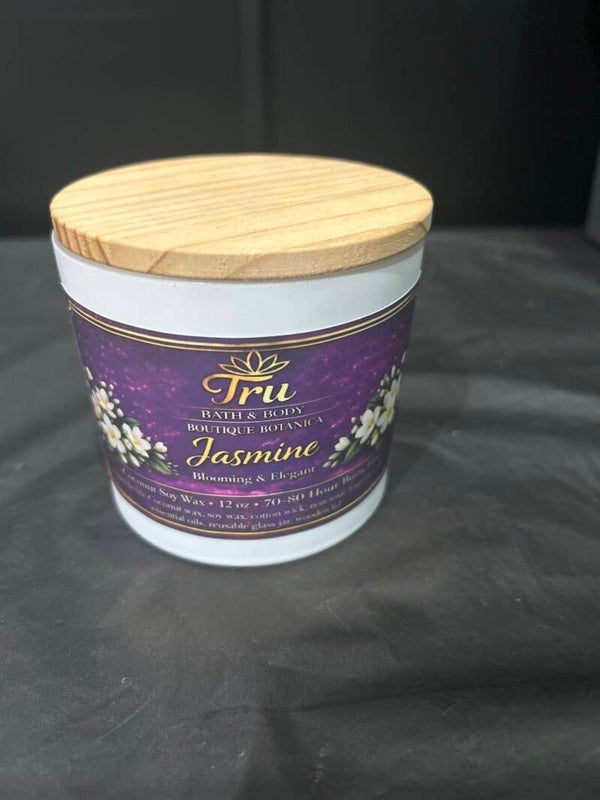 TB&BB-B  22oz Jasmine Soy Candle Wit Cotton Wick