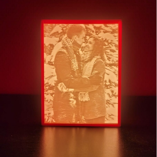 Gepersonaliseerde valentijns foto lamp