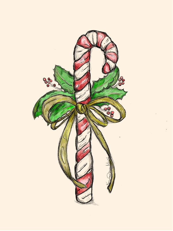Candy Cane 10 Pack Greeting Card Set