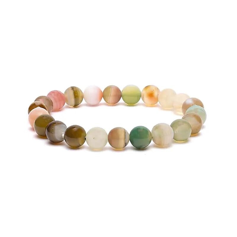 Elastiek armband - gemengde agaat