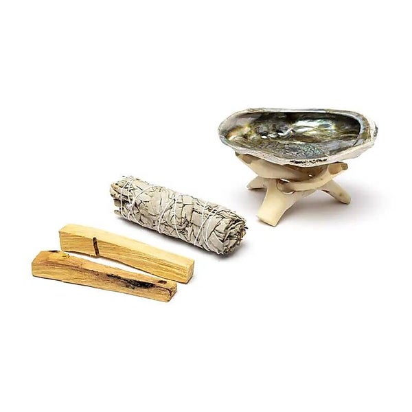 Smudge set met witte salie en palo santo