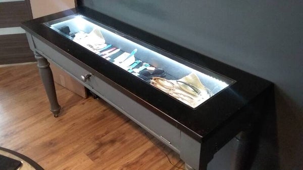 Vintage Led lit Display Unit