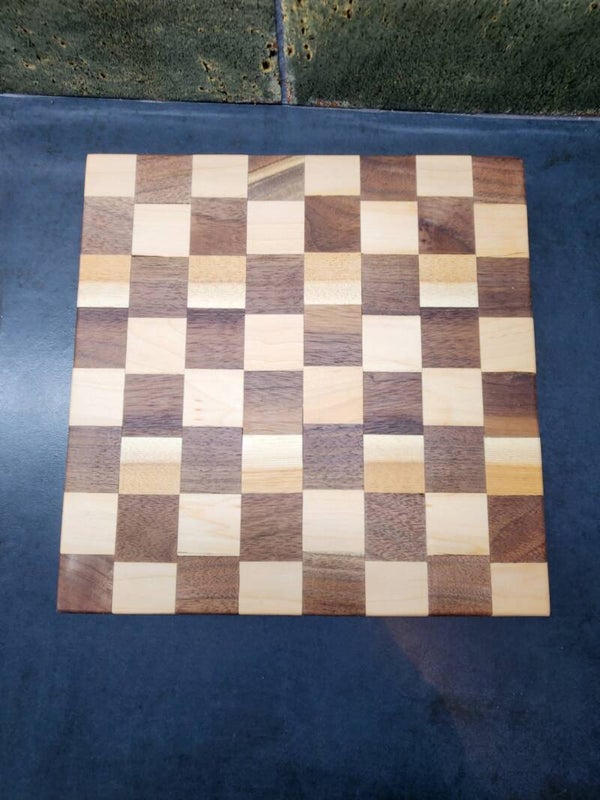 Maple and walnut checkerboard cutting board
