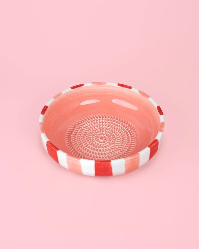 Large Pottery Grater Plate - Sweetheart