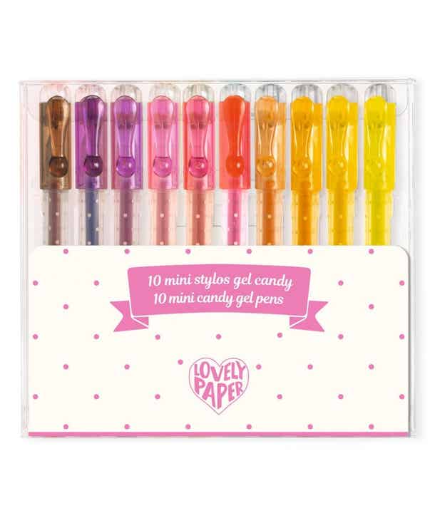10 mini candy-coloured gel pens Djeco