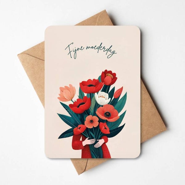 Wenskaart | moederdag boeket