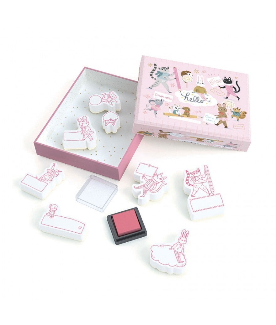 Stempelset roze Djeco