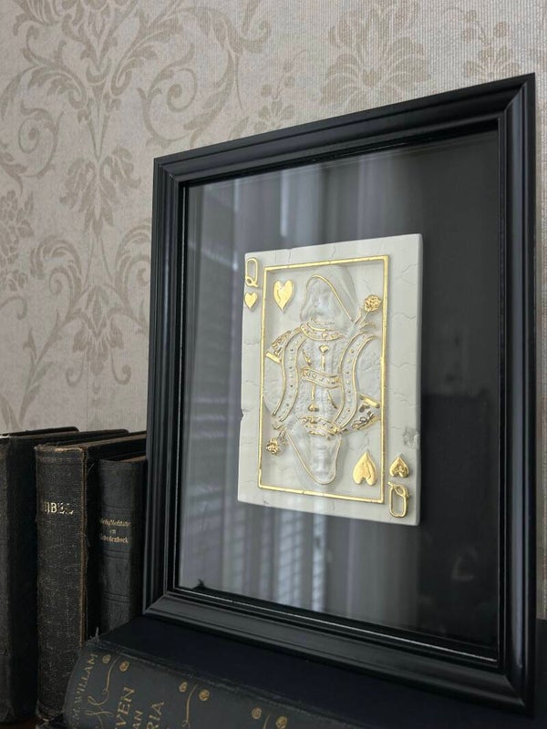 Queen playing card LED frame