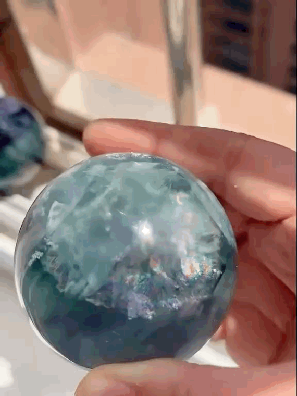 Fluorite With Pyrite Sphere