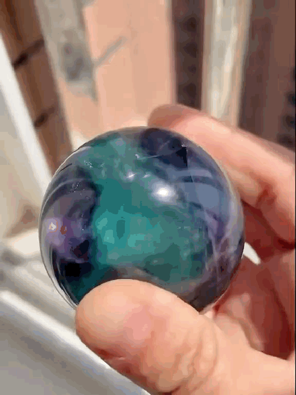 Rainbow Fluorite Sphere