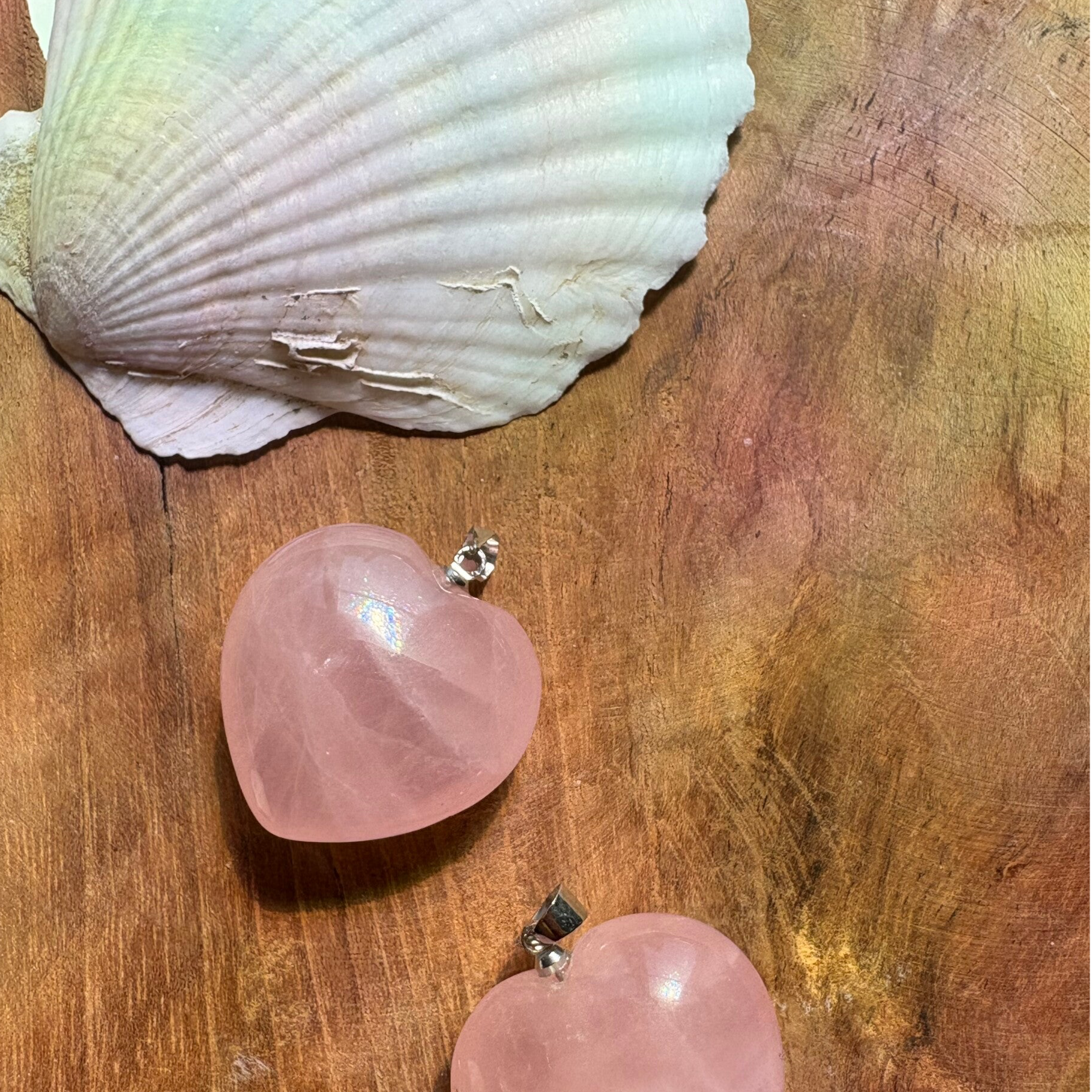 Rose Quartz heart pendant