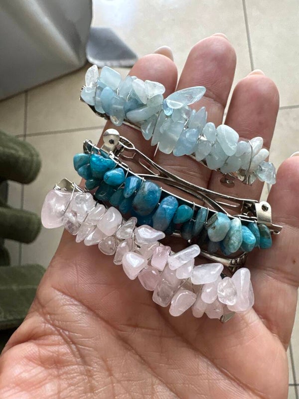 Crystal Chips hairclips