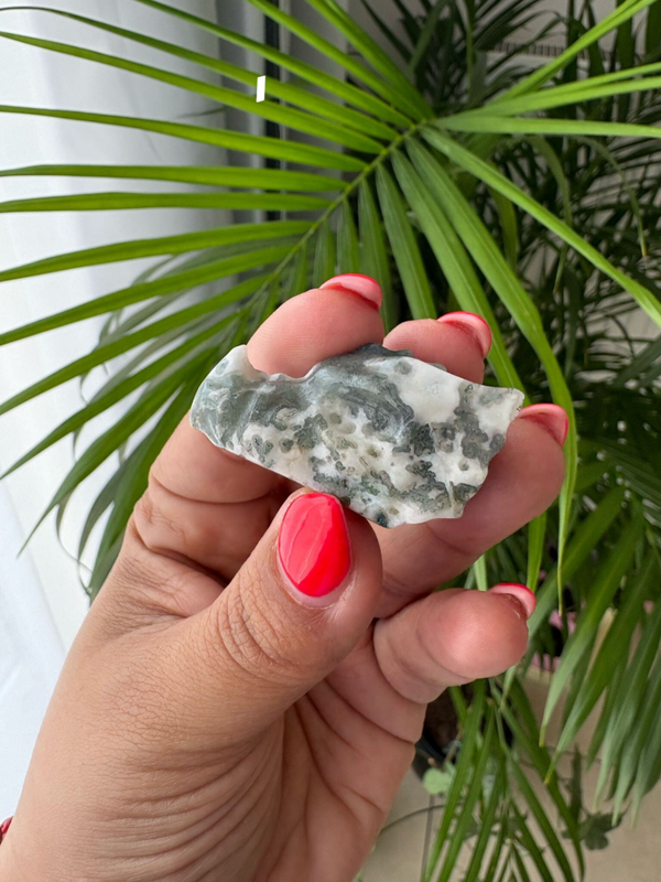 Moss agate Dragon Head