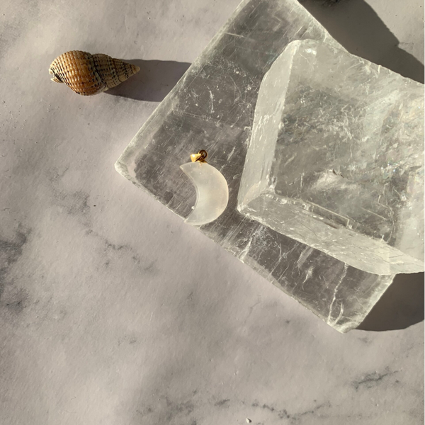 Moonstone Moon pendant