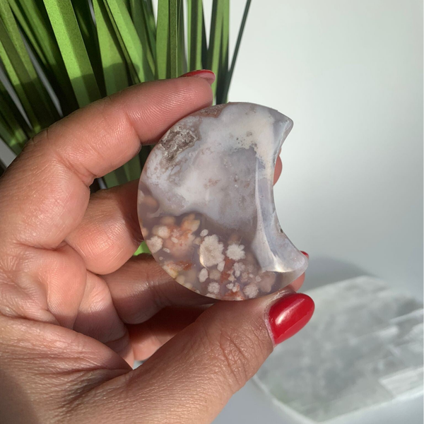 Flower Agate Moon