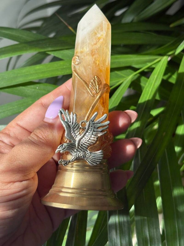 Golden healer bell Wand Spirit of the eagle