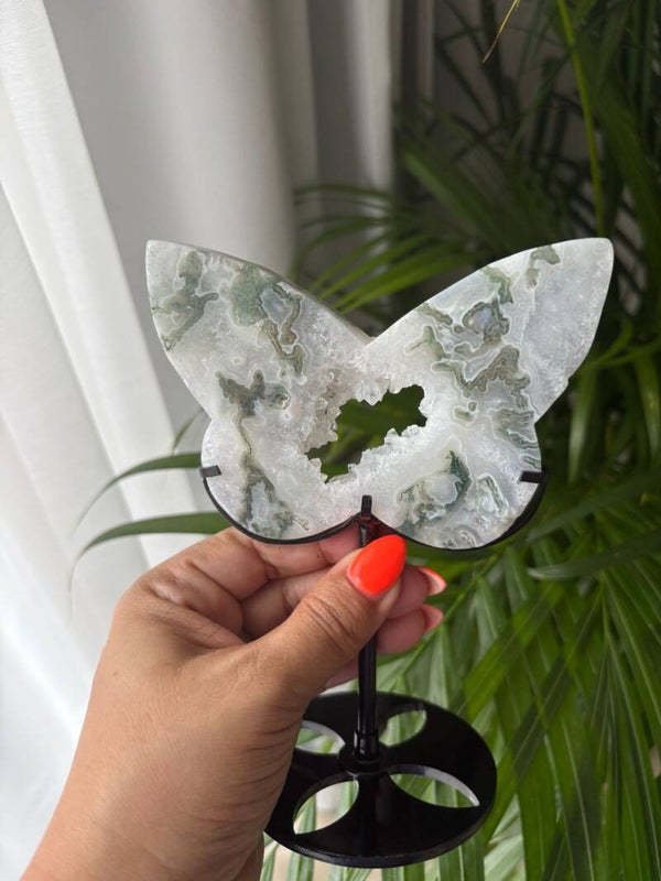 Duzy Moss Agate Butterfly
