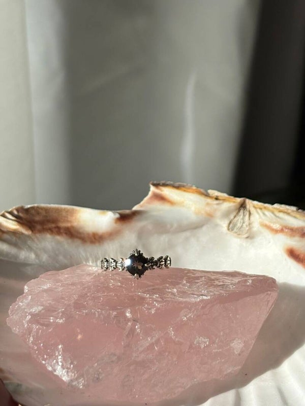 Smokey Quartz Trinity Ring