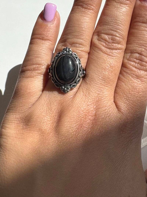 Black Agate ring
