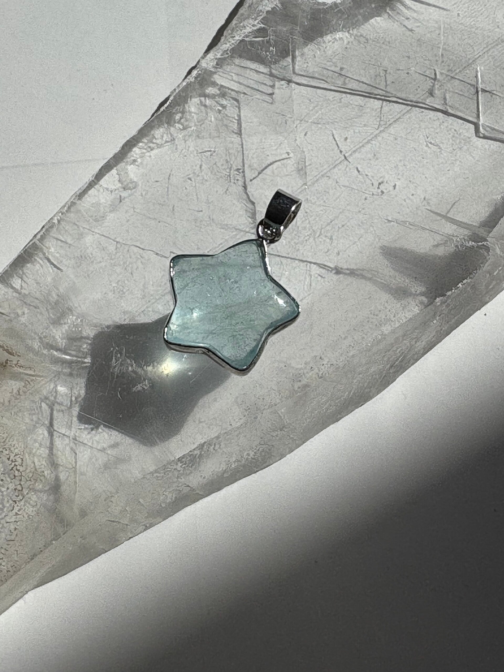 Aquamarine Star Pendant