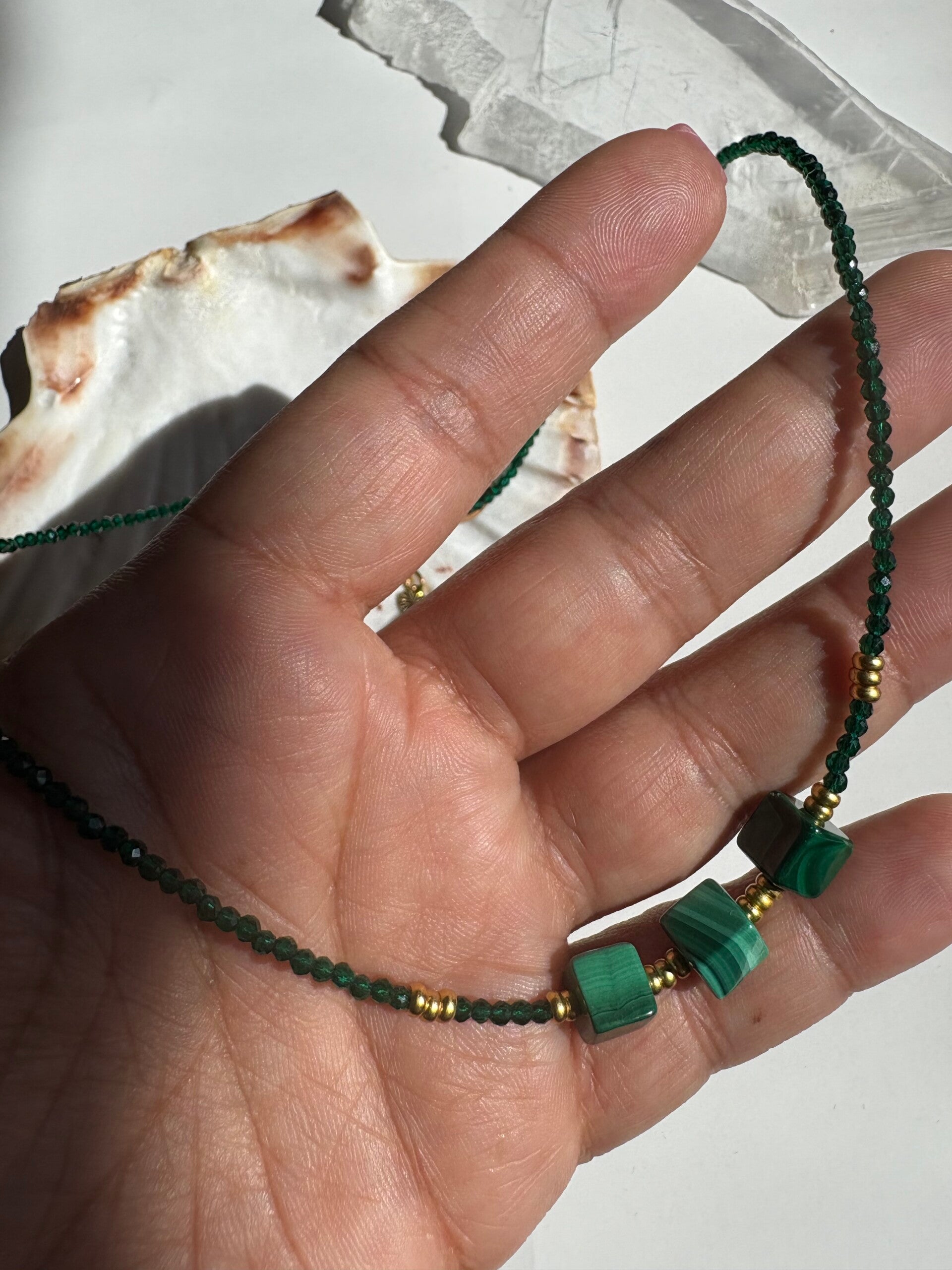 Malachine & Dioptase Necklace