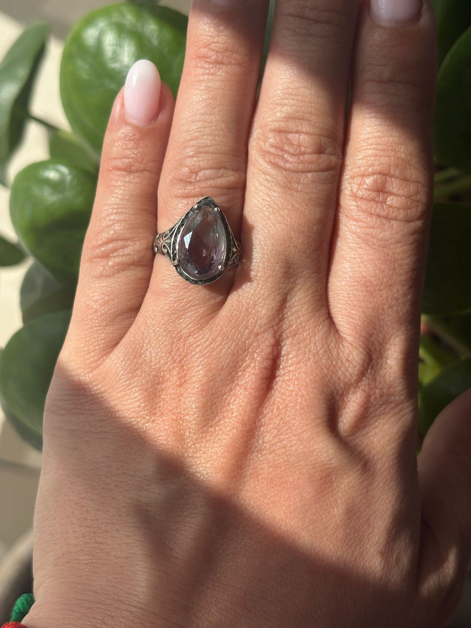 Rainbow Fluorite Ring
