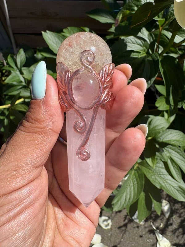 Rose Quartz & Citrine Wand