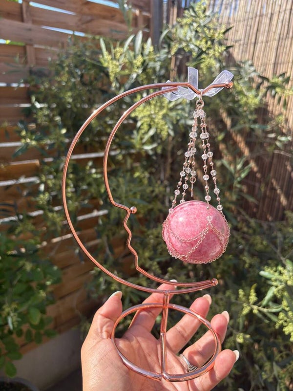 Moon Sphere Holder rose  gold