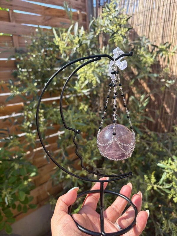 Moon Sphere Holder Black