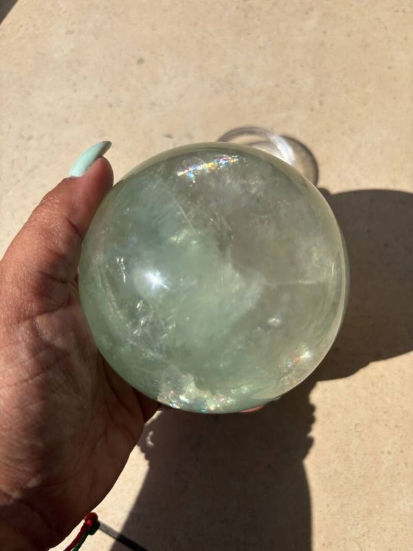Apple Green Fluorite Sphere xl