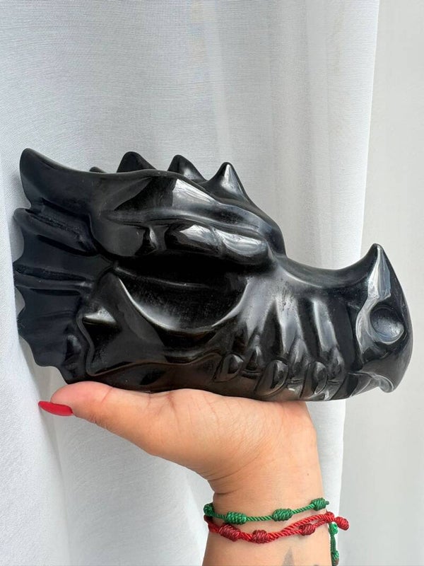 New Obsidian Dragon Skull XL